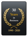 30 Years  in Business  1990 - 2020 1990 - 2020